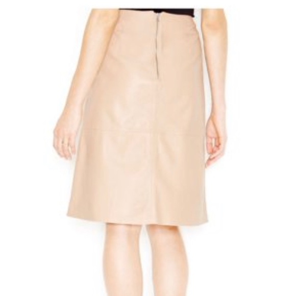 French Connection Blush Leather Skirt - Picture 2 of 10